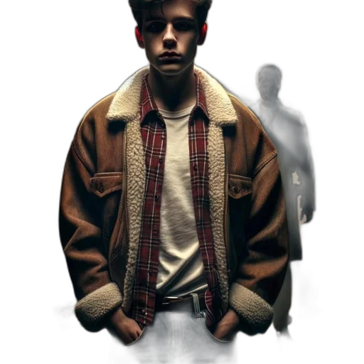 jacket, face, mask, creature transparent PNG cut-out