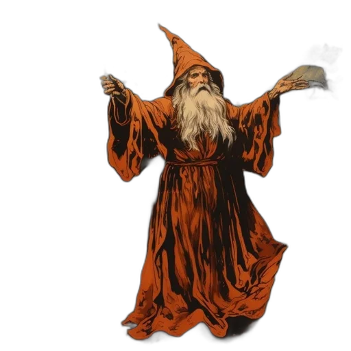 staff, mask, creature, dress transparent PNG cut-out
