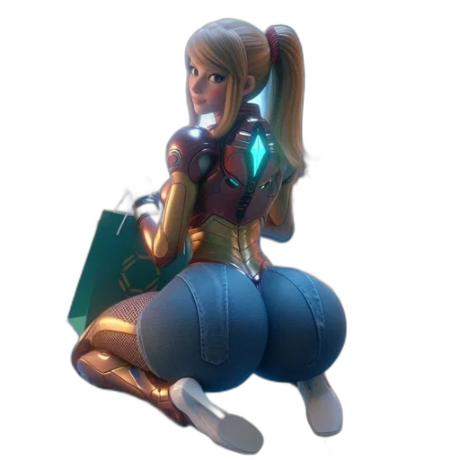 weapon, robot, dress, staff transparent PNG cut-out