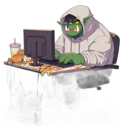 creature, robot, jacket, concept art transparent PNG cut-out