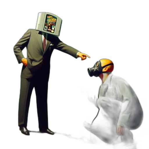 robot, mask, staff, weapon transparent PNG cut-out