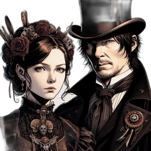 hat, comic book art, fantasy art, concept art transparent PNG cut-out