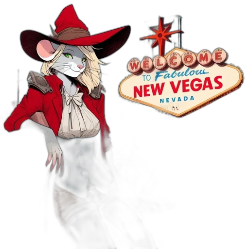 concept art, anthropomorphic, rodent, wears transparent PNG cut-out