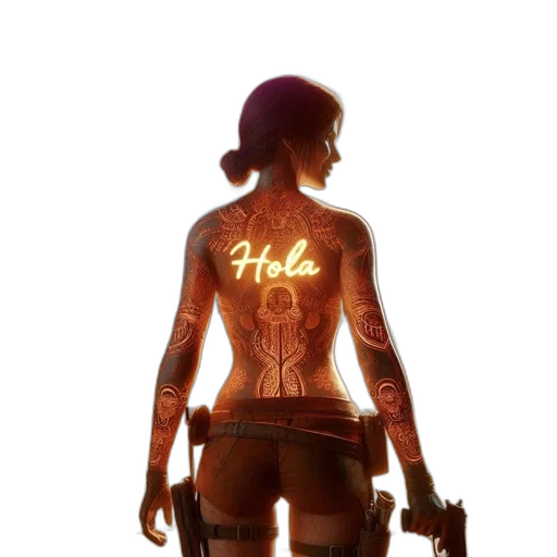concept art, cyberpunk, comic book art, fantasy art transparent PNG cut-out