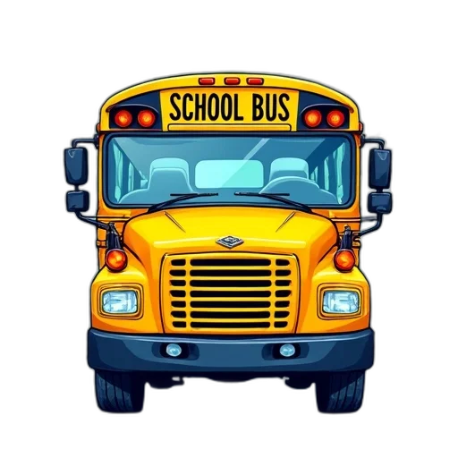 stylized, illustration, yellow, school transparent PNG cut-out