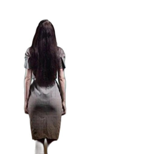 dress, hair, jacket, staff transparent PNG cut-out