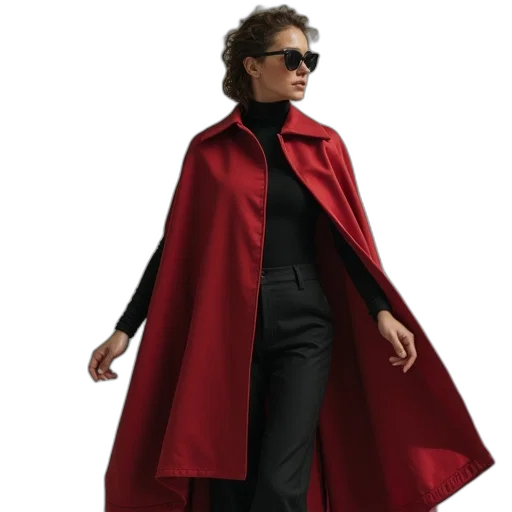 jacket, concept art, 3d render, red transparent PNG cut-out