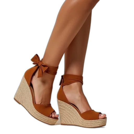 shoes, 3d render, earth tones, tan transparent PNG cut-out