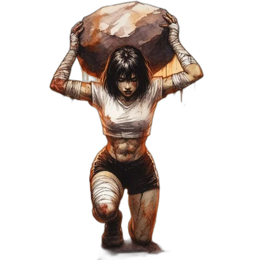 weapon, hair, food, concept art transparent PNG cut-out