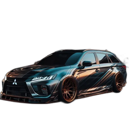 car, photorealistic, 3d render, concept art transparent PNG cut-out