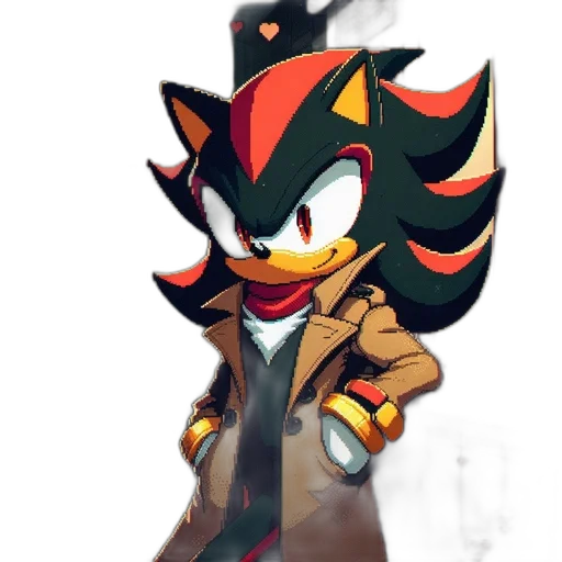 jacket, staff, mask, weapon transparent PNG cut-out