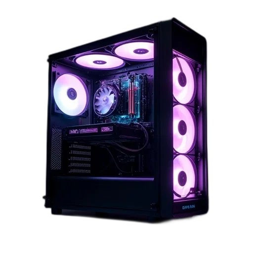 robot, cyberpunk, 3d render, vaporwave transparent PNG cut-out