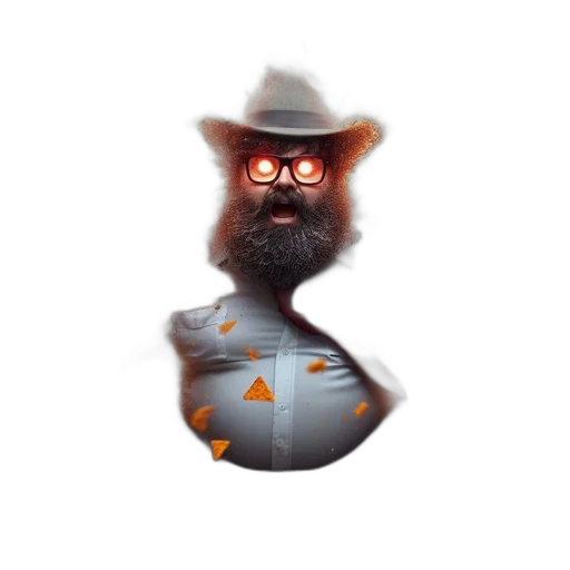 hat, staff, face, animal transparent PNG cut-out