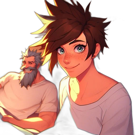 staff, face, hair, concept art transparent PNG cut-out