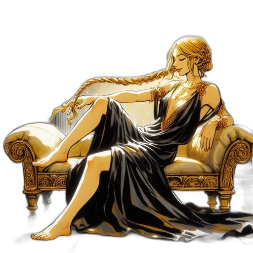 dress, furniture, jewelry, comic book art transparent PNG cut-out