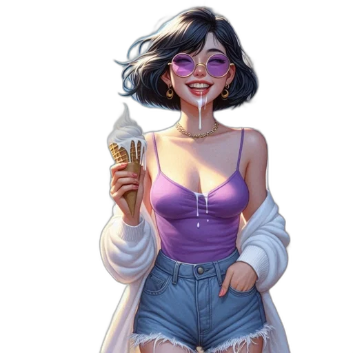 dress, jacket, bottle, staff transparent PNG cut-out