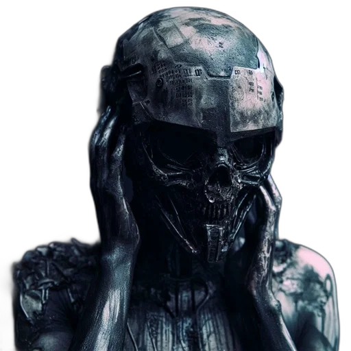 mask, robot, face, cyberpunk transparent PNG cut-out