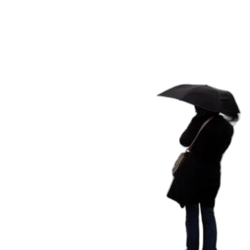 umbrella, jacket, hat, staff transparent PNG cut-out