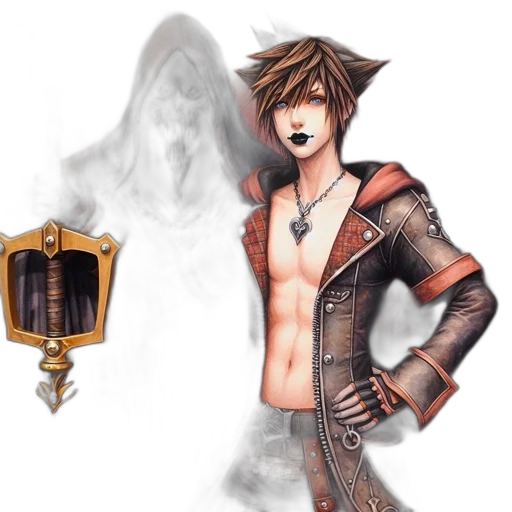 jacket, staff, concept art, fantasy art transparent PNG cut-out