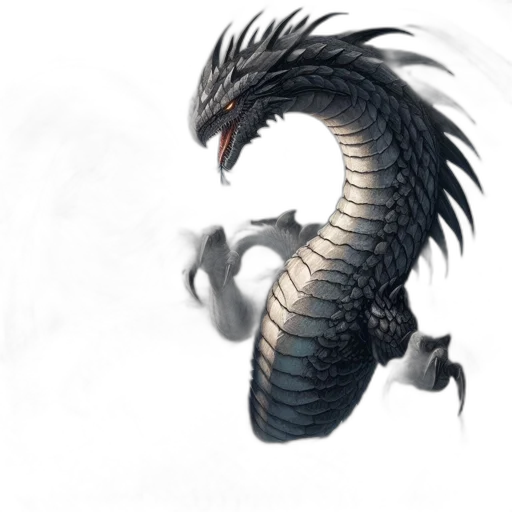 dragon, staff, creature, weapon transparent PNG cut-out