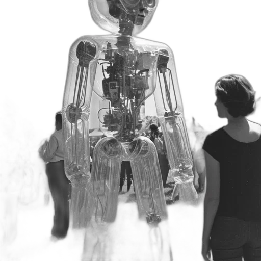 robot, dress, mask, bottle transparent PNG cut-out