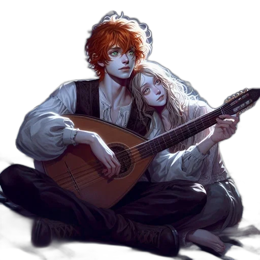 concept art, fantasy art, comic book art, watercolor transparent PNG cut-out