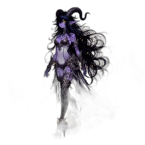 dress, creature, hair, mask transparent PNG cut-out