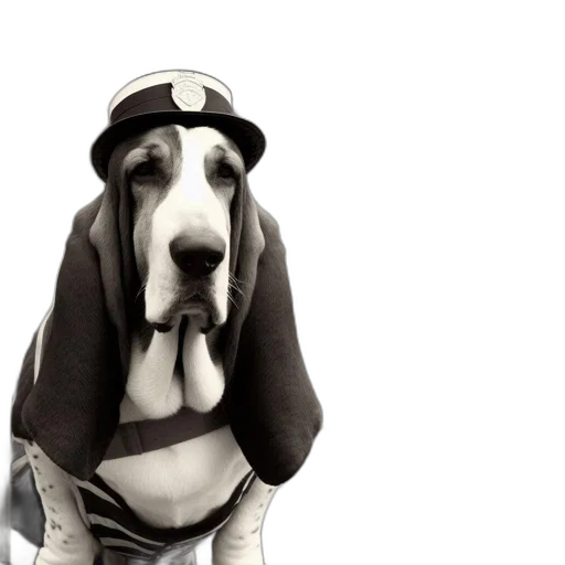 hat, staff, animal, photorealistic transparent PNG cut-out