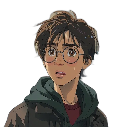 jacket, face, staff, anime transparent PNG cut-out