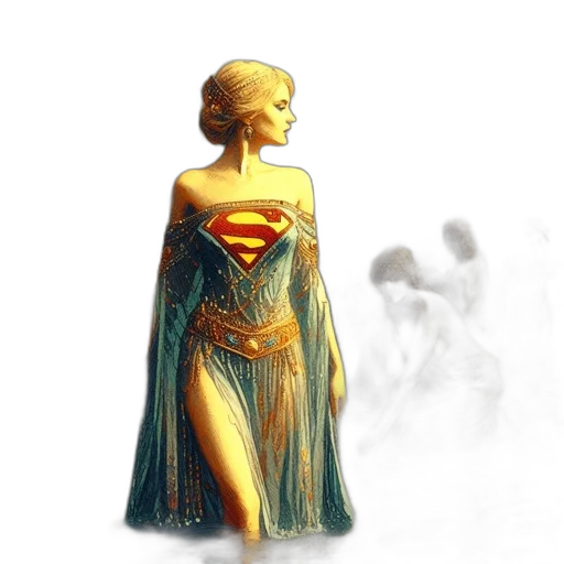 dress, jewelry, comic book art, concept art transparent PNG cut-out