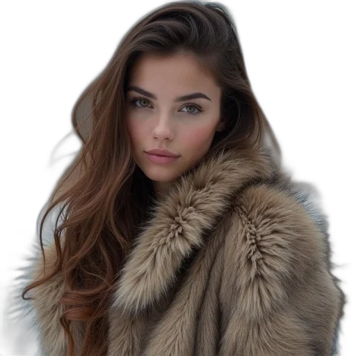 jacket, hair, jewelry, face transparent PNG cut-out