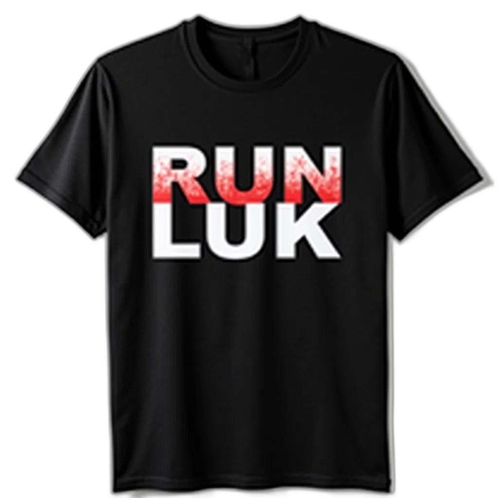 3d render, black, t-shirt, text transparent PNG cut-out