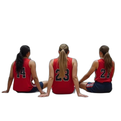 high, school, team, sitting transparent PNG cut-out