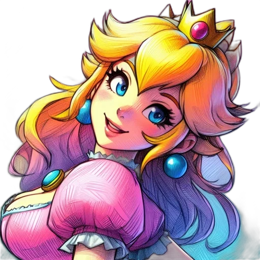 crown, dress, staff, face transparent PNG cut-out