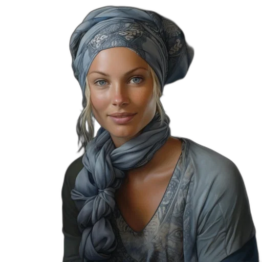 hat, jewelry, face, dress transparent PNG cut-out