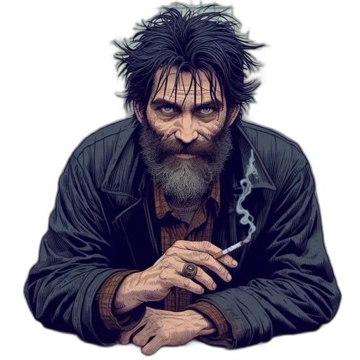 jacket, face, animal, concept art transparent PNG cut-out