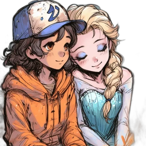 watercolor, comic book art, concept art, anime transparent PNG cut-out