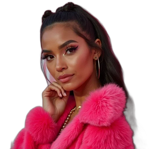 jacket, jewelry, face, hair transparent PNG cut-out