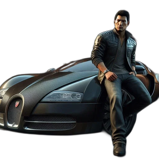 car, jacket, concept art, 3d render transparent PNG cut-out