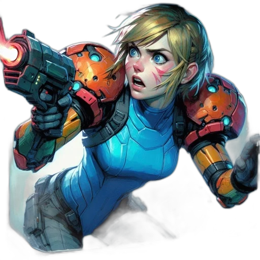 robot, weapon, face, concept art transparent PNG cut-out