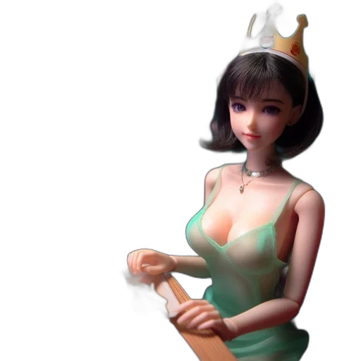 dress, crown, jewelry, robot transparent PNG cut-out