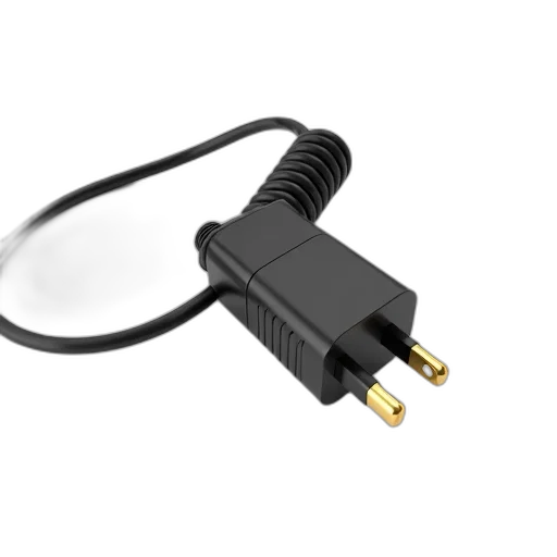 3d render, black, power, adapter transparent PNG cut-out
