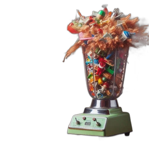 food, robot, weapon, 3d render transparent PNG cut-out