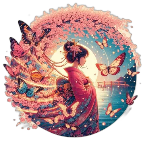 umbrella, dress, staff, fantasy art transparent PNG cut-out