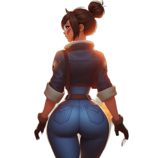 jacket, dress, staff, weapon transparent PNG cut-out