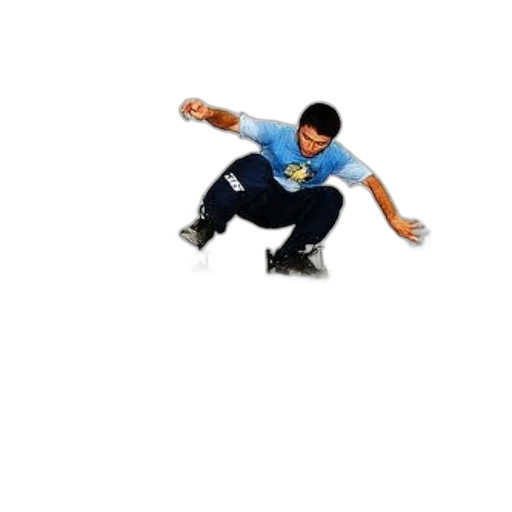 staff, skateboarder, mid-air, performing transparent PNG cut-out