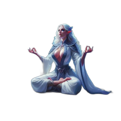 dragon, dress, staff, concept art transparent PNG cut-out