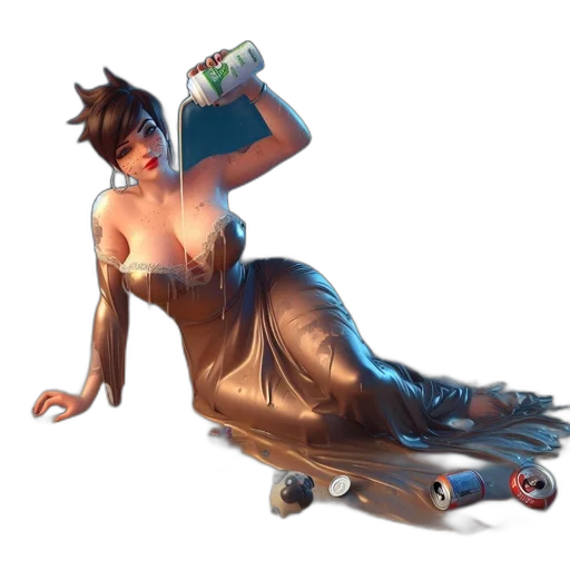 dress, bottle, weapon, concept art transparent PNG cut-out