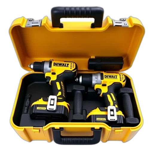 yellow, black, toolbox, open transparent PNG cut-out