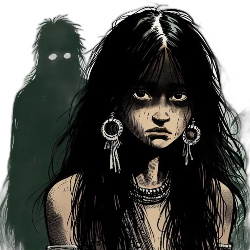 face, comic book art, concept art, fantasy art transparent PNG cut-out